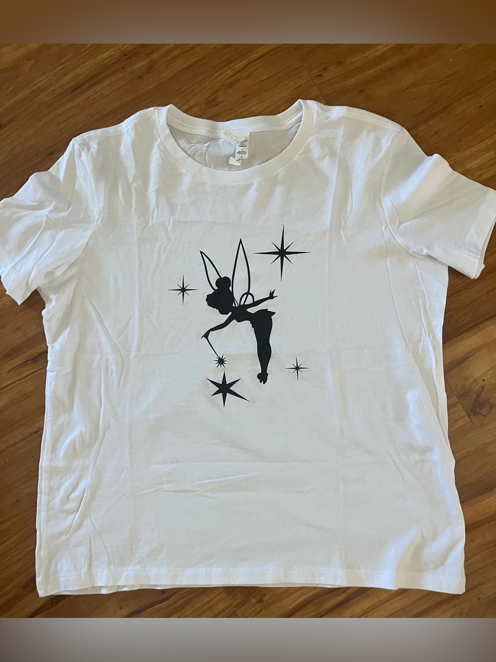 Bella Canvas White T-Shirt with Tinkerbell Fairy print